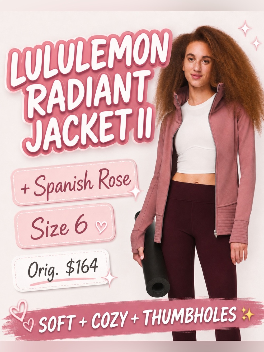 lululemon athletica Radiant Jacket II - Spanish Rose